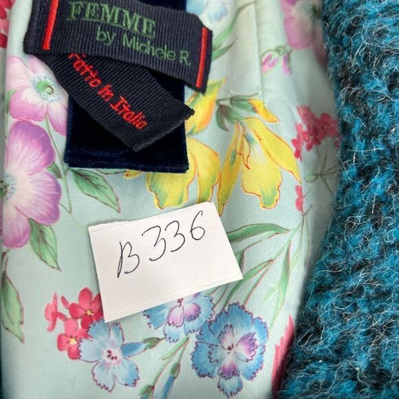 Femme by Michelle R. Wool Charming Blazer Coat Blue Size S Made in Italy - Picture 16 of 16
